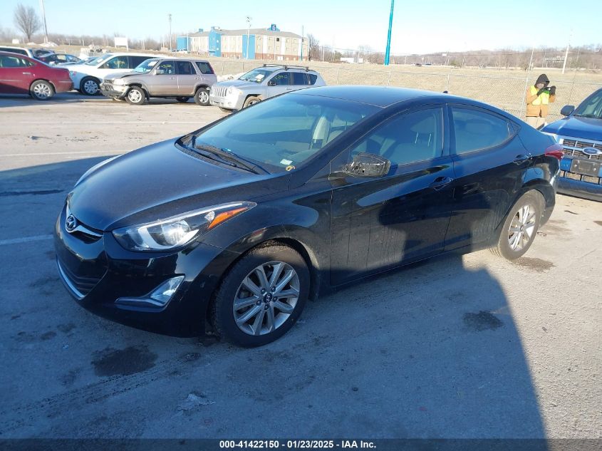 VIN KMHDH4AEXFU310097 2015 Hyundai Elantra, SE no.2