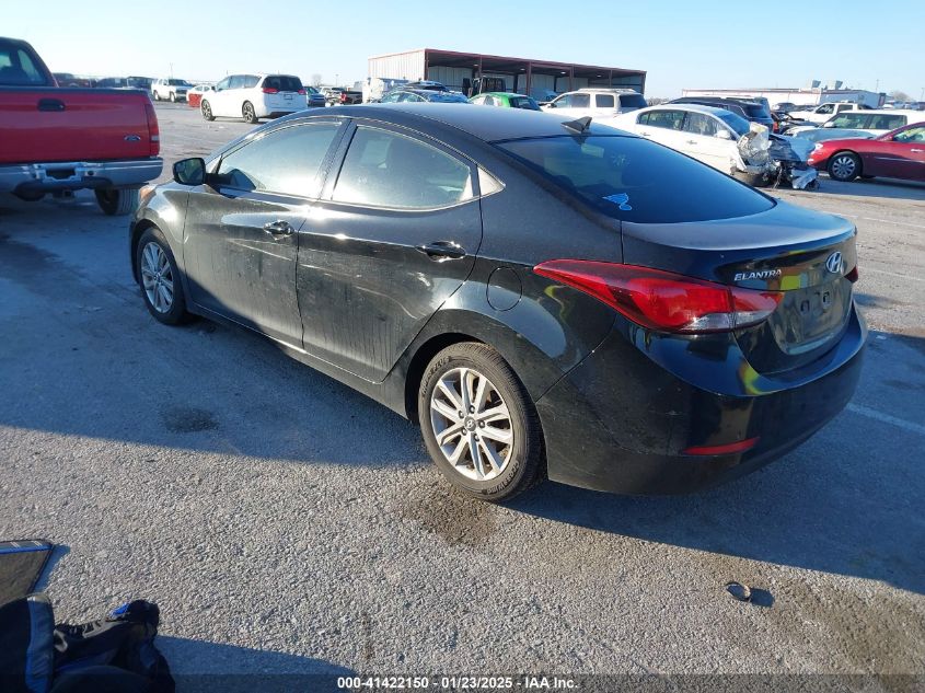 VIN KMHDH4AEXFU310097 2015 Hyundai Elantra, SE no.3