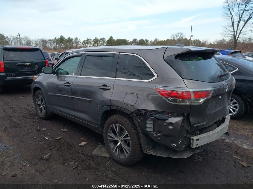 2016 TOYOTA HIGHLANDER XLE V6 - 5TDJKRFH3GS235080