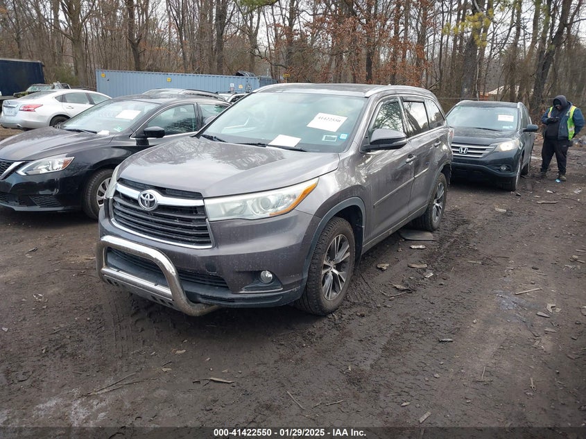 2016 TOYOTA HIGHLANDER XLE V6 - 5TDJKRFH3GS235080