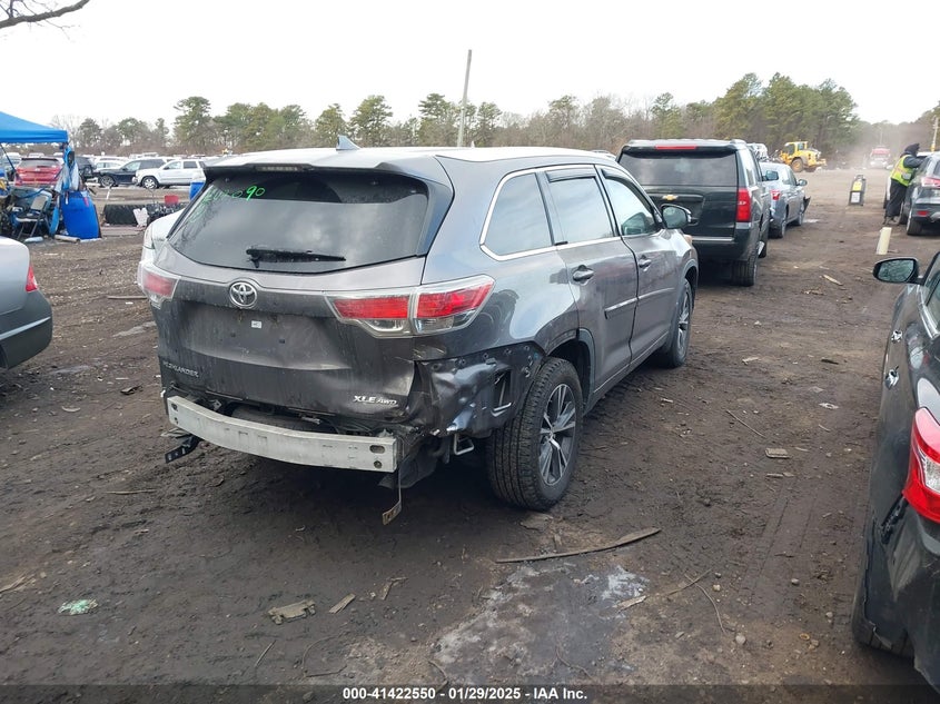 2016 TOYOTA HIGHLANDER XLE V6 - 5TDJKRFH3GS235080