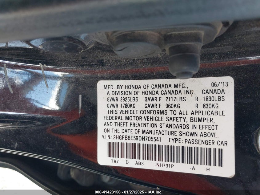 2013 HONDA CIVIC SI - 2HGFB6E59DH705541