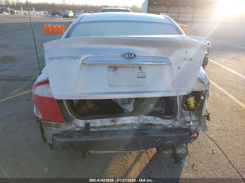 2006 Kia Spectra Ex/Lx/Sx VIN: KNAFE121465368195 Lot: 41423629