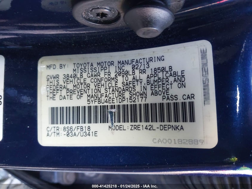 2013 TOYOTA COROLLA LE - 5YFBU4EE1DP152177