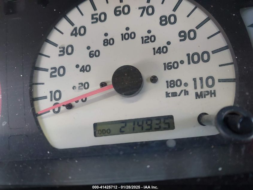 2002 Toyota Tacoma Base V6 VIN: 5TEWN72N42Z047712 Lot: 41425712