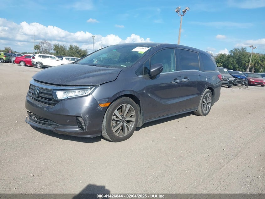 Vin: 5fnrl6h8xnb039134, lot: 41917416, honda odyssey touring 20222