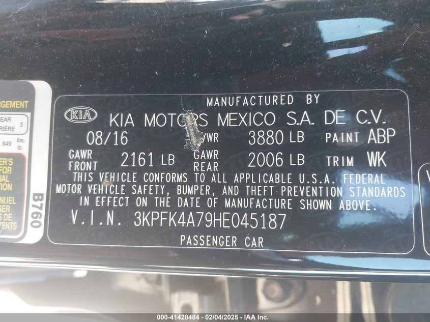 2017 KIA FORTE LX - 3KPFK4A79HE045187