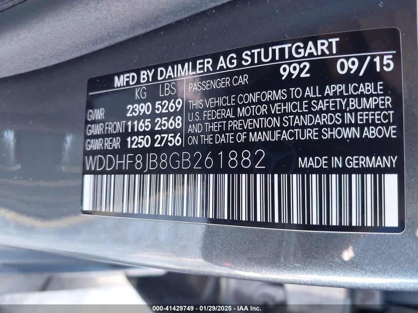 2016 MERCEDES-BENZ E 350 4MATIC - WDDHF8JB8GB261882