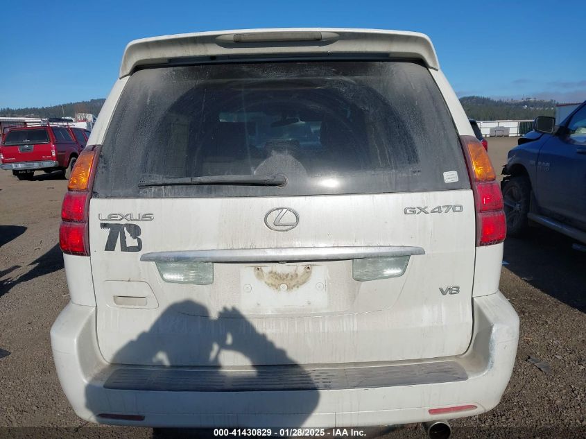 2006 Lexus Gx 470 VIN: JTJBT20XX60106700 Lot: 41430829