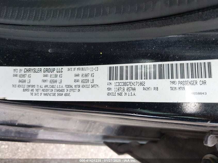 2014 CHRYSLER 200 TOURING - 1C3CCBBG7EN171062