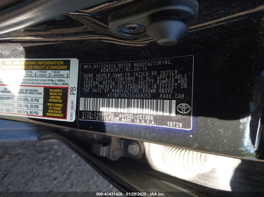 2014 TOYOTA CAMRY SE SPORT - 4T1BF1FK7EU459253