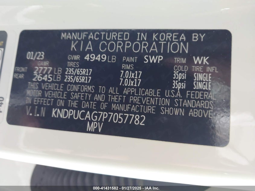 2023 KIA SPORTAGE HYBRID LX - KNDPUCAG7P7057782