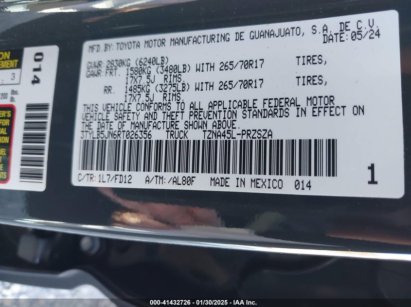 2024 TOYOTA TACOMA TRD OFF ROAD - 3TYLB5JN6RT026356