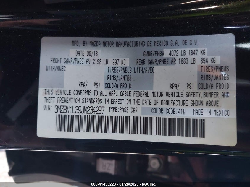 2018 MAZDA MAZDA3 TOURING - 3MZBN1L39JM234297