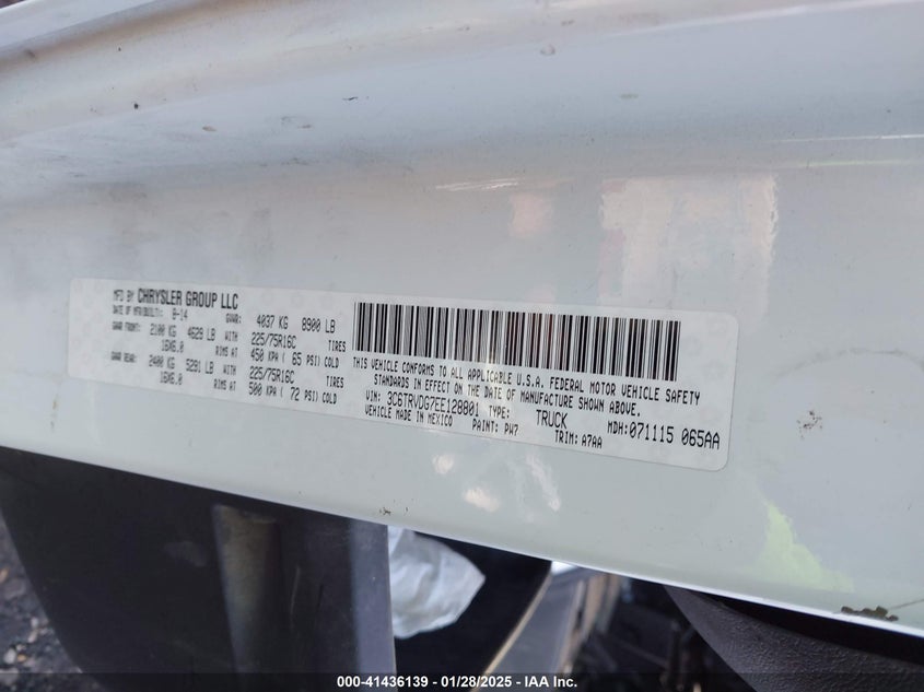 2019 RAM PROMASTER 1500 HIGH ROOF 136 WB - 3C6TRVBG7KE544295