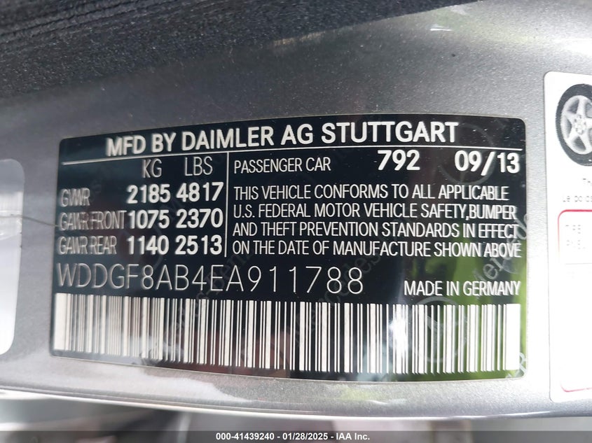 2014 MERCEDES-BENZ C 300 LUXURY 4MATIC/SPORT 4MATIC - WDDGF8AB4EA911788