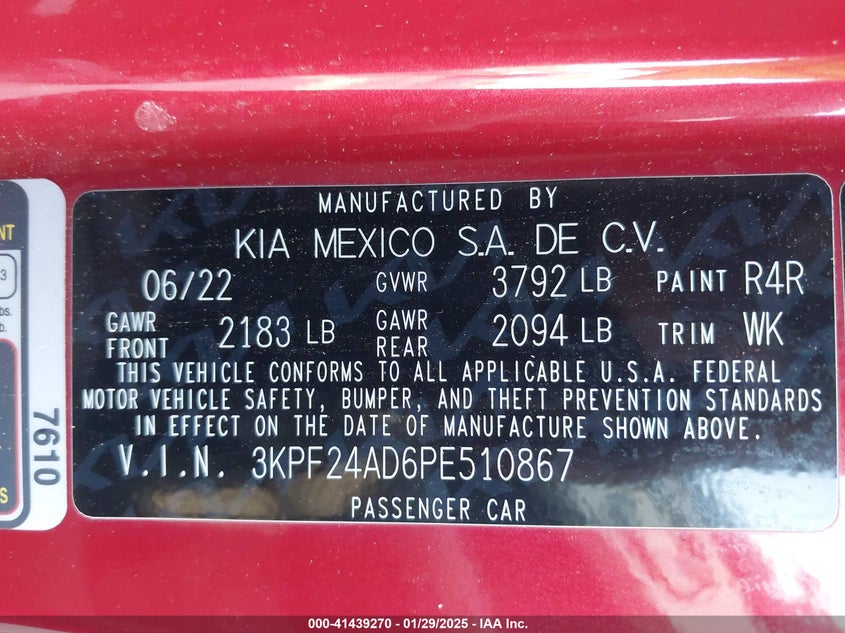 2023 KIA FORTE LXS - 3KPF24AD6PE510867