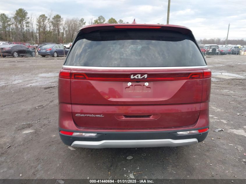 2022 Kia Carnival Mpv Ex VIN: KNDNC5H33N6148446 Lot: 41440694