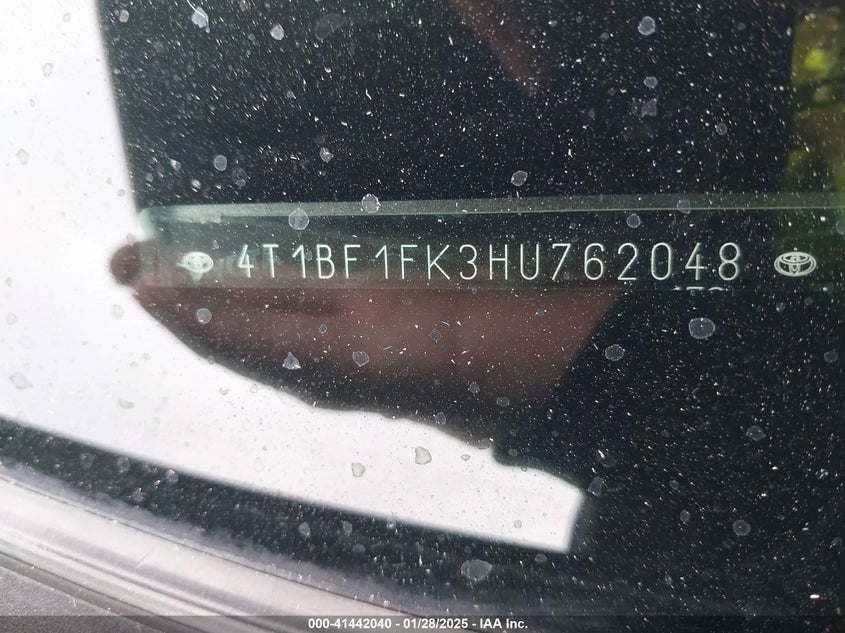 2017 TOYOTA CAMRY VIN: 4T1BF1FK3HU762048