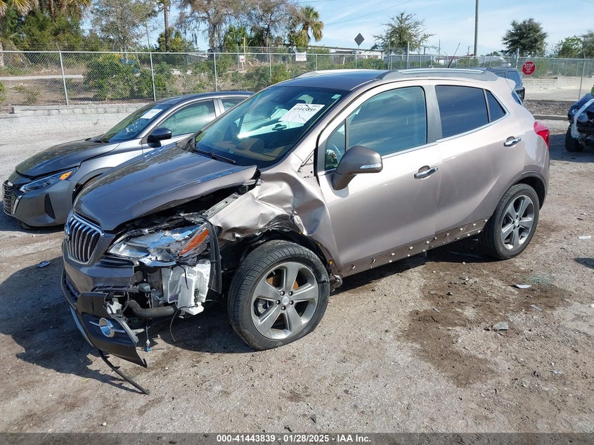 Vin: kl4cjdsb4eb620761, lot: 41934413, buick encore premium 20142