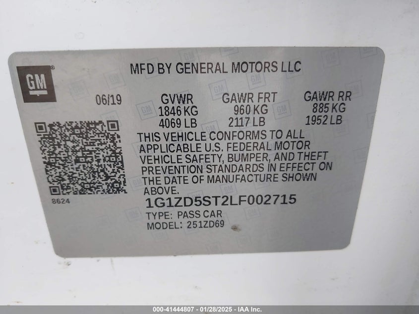 2020 CHEVROLET MALIBU FWD LT - 1G1ZD5ST2LF002715