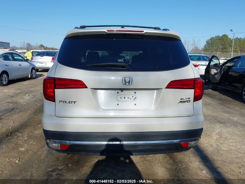 2016 Honda Pilot Elite VIN: 5FNYF6H0XGB053342 Lot: 41445152
