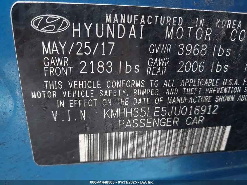 2018 HYUNDAI ELANTRA GT VIN: KMHH35LE5JU016912