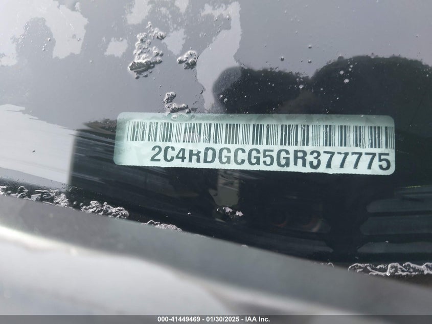 2016 DODGE GRAND CARAVAN SXT - 2C4RDGCG5GR377775