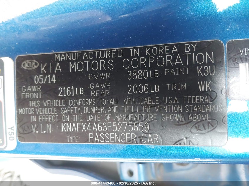 2015 KIA FORTE LX - KNAFX4A63F5275659