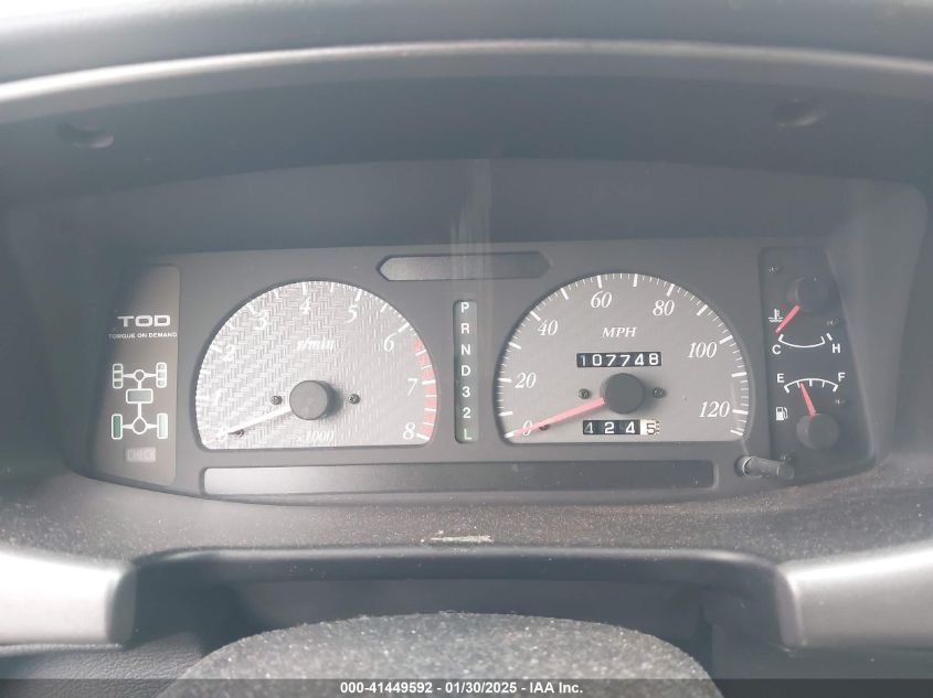 1999 Isuzu Vehicross VIN: JACCN57X8X7990216 Lot: 41449592