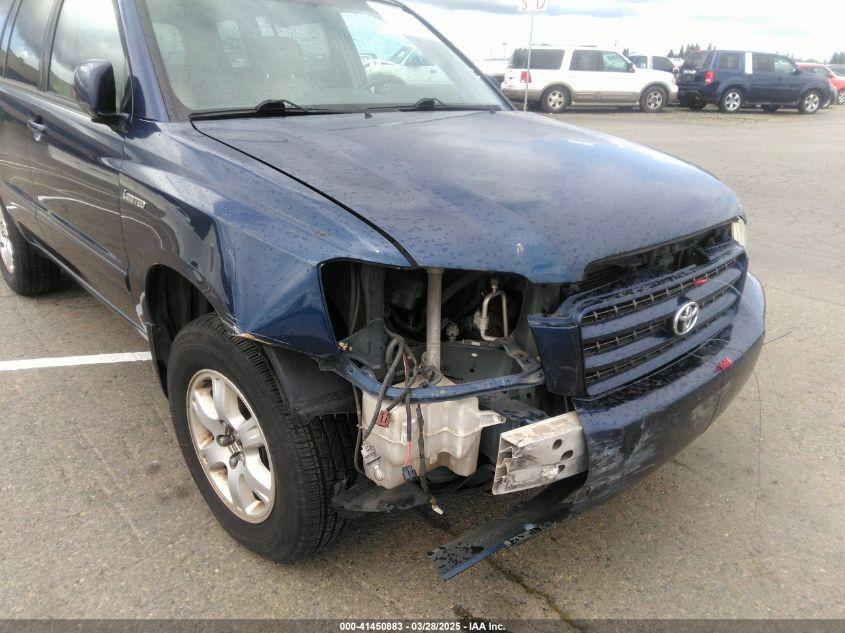 2002 Toyota Highlander Limited VIN: JTEGF21AB20061482 Lot: 41450883