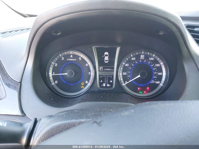 2012 HYUNDAI AZERA VIN: KMHFH4JG4CA154470