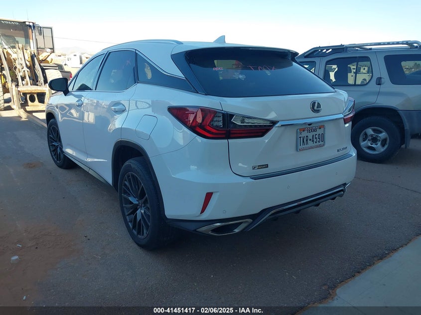 Vin: 2t2bzmca0jc159680, lot: 41942010, lexus rx 350 f sport 20183