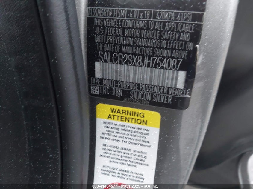 2018 LAND ROVER DISCOVERY SPORT HSE - SALCR2SX8JH754087