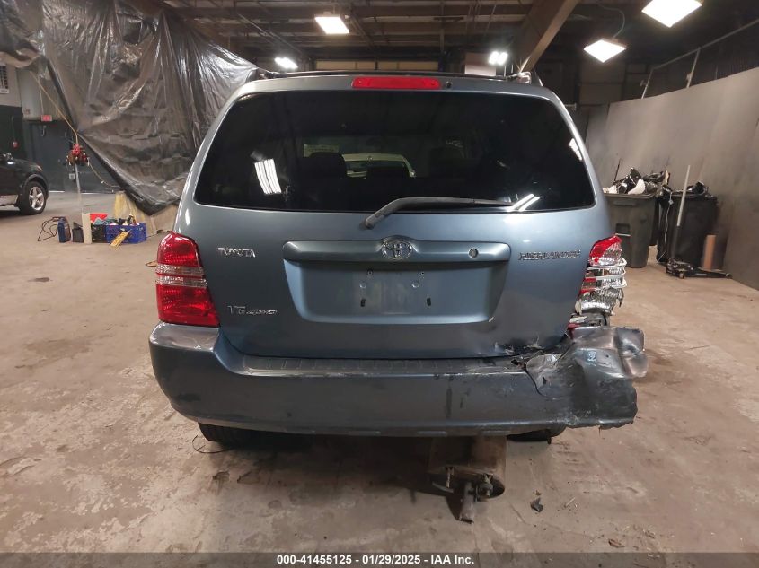 2003 Toyota Highlander VIN: JTEHS21A130153703 Lot: 41455125