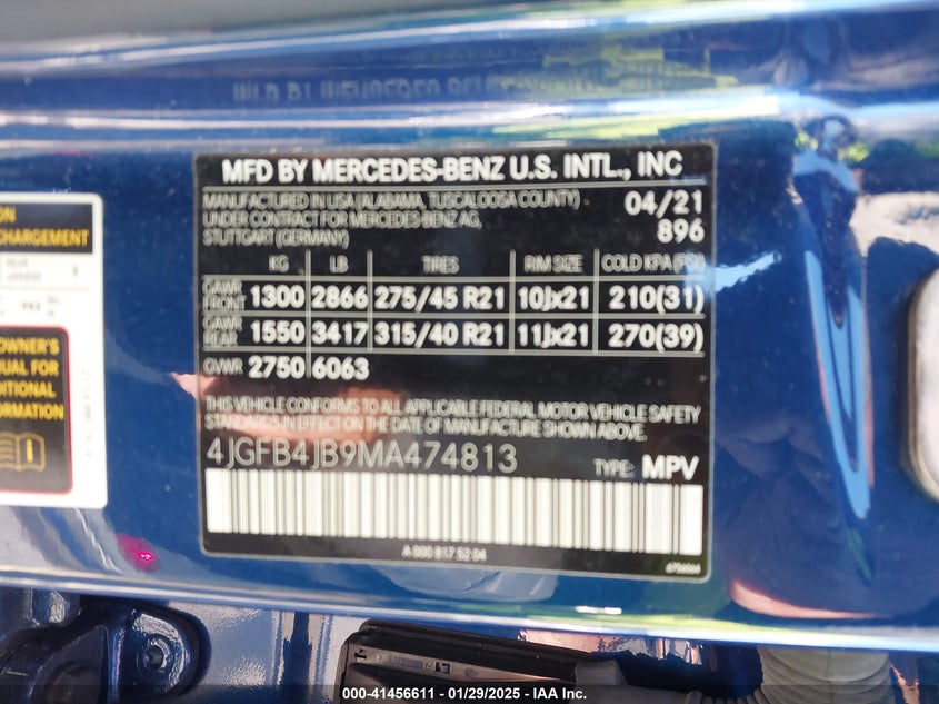 2021 MERCEDES-BENZ GLE 350 - 4JGFB4JB9MA474813