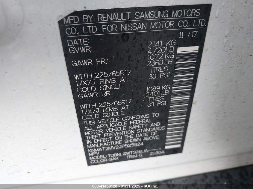 2018 NISSAN ROGUE SV - KNMAT2MV2JP525924