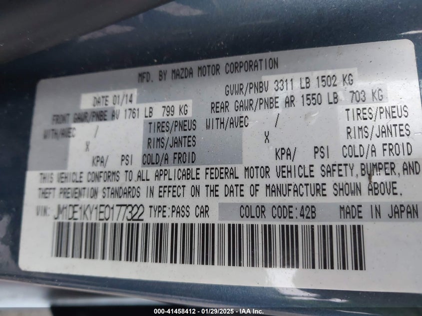 2014 MAZDA MAZDA2 SPORT - JM1DE1KY1E0177322