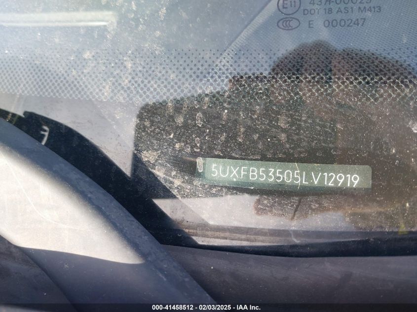 2005 BMW X5 4.4I VIN: 5UXFB53505LV12919 Lot: 41458512