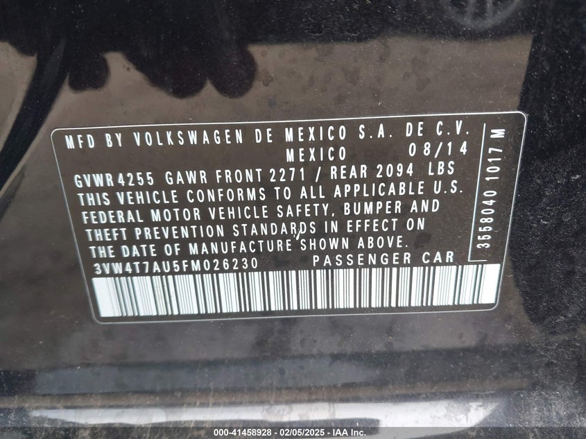 2015 VOLKSWAGEN GOLF GTI 2.0T AUTOBAHN 4-DOOR - 3VW4T7AU5FM026230