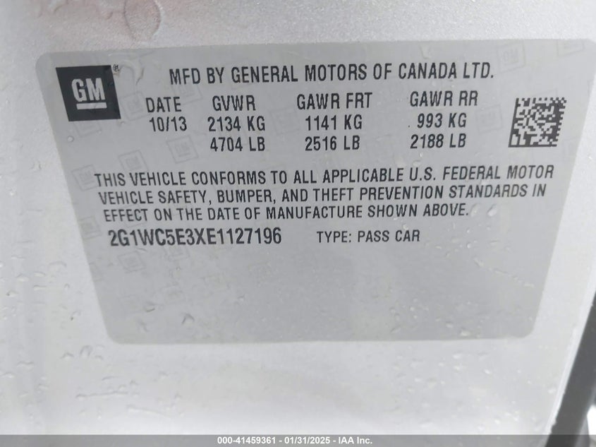 2014 CHEVROLET IMPALA LIMITED LTZ - 2G1WC5E3XE1127196