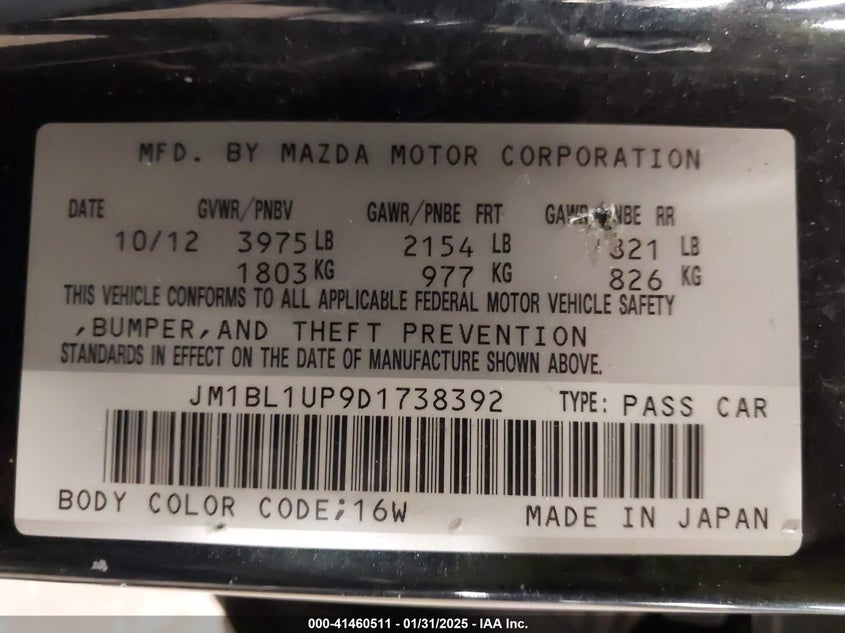 2013 MAZDA MAZDA3 I SPORT - JM1BL1UP9D1738392