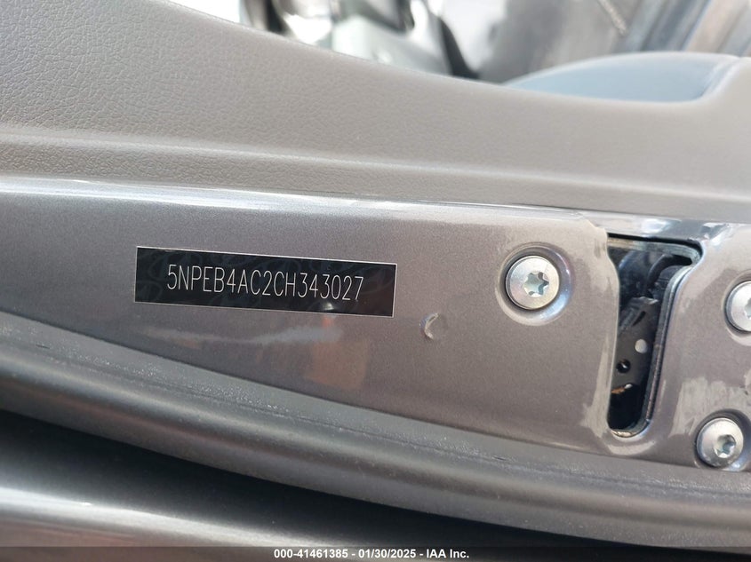 2012 HYUNDAI SONATA VIN: 5NPEB4AC2CH343027