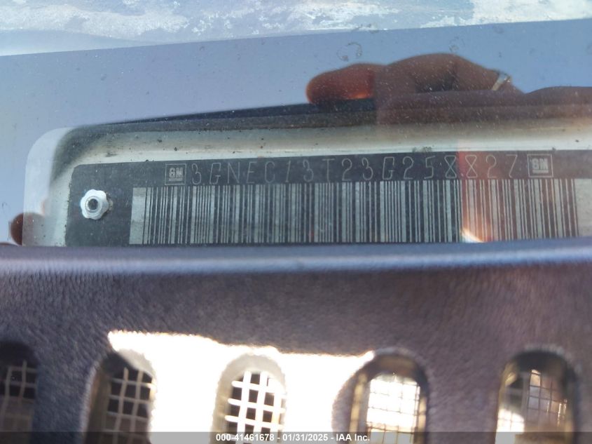 2003 Chevrolet Avalanche 1500 VIN: 3GNEC13T23G258827 Lot: 41461678