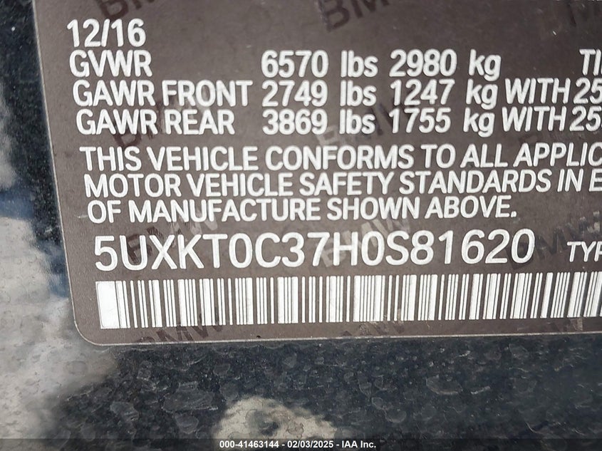 2017 BMW X5 EDRIVE XDRIVE40E IPERFORMANCE - 5UXKT0C37H0S81620