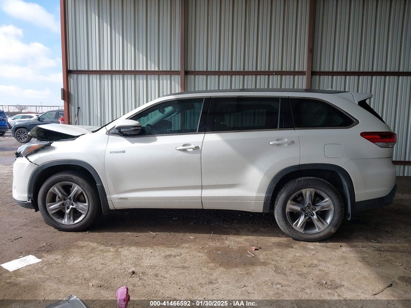2019 TOYOTA HIGHLANDER HYBRID LIMITED PLATINUM - 5TDDGRFH1KS055569