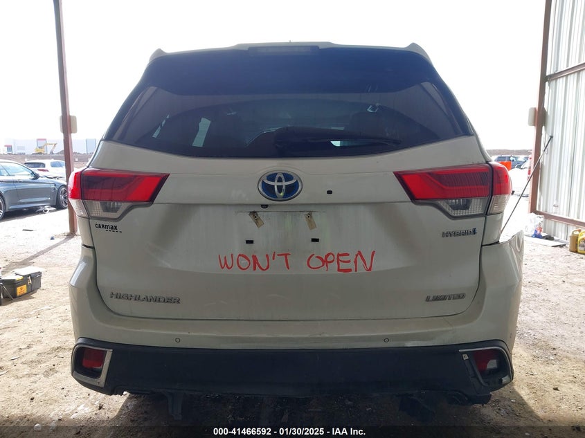 2019 TOYOTA HIGHLANDER HYBRID LIMITED PLATINUM - 5TDDGRFH1KS055569