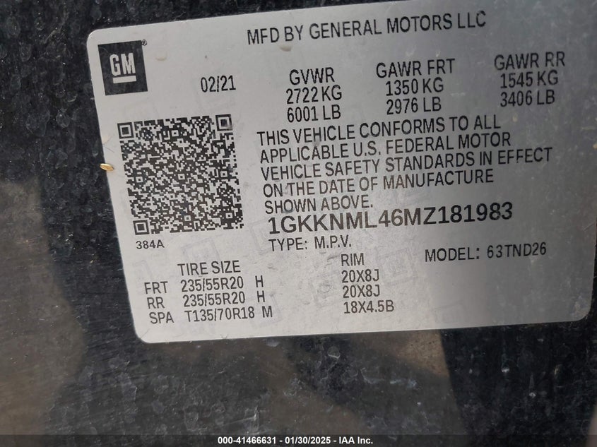 2021 GMC ACADIA FWD SLT - 1GKKNML46MZ181983