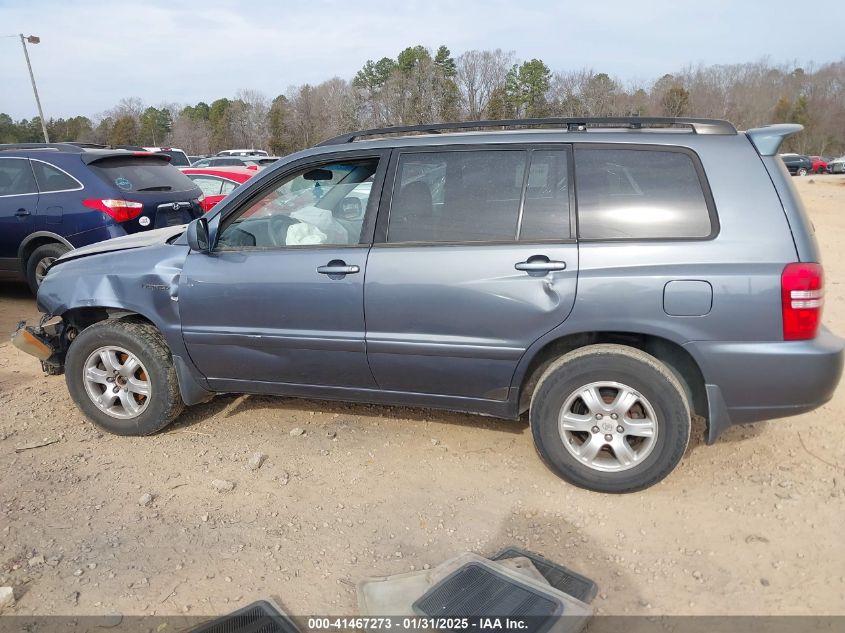2002 Toyota Highlander Limited V6 VIN: JTEGF21A520046602 Lot: 41467273