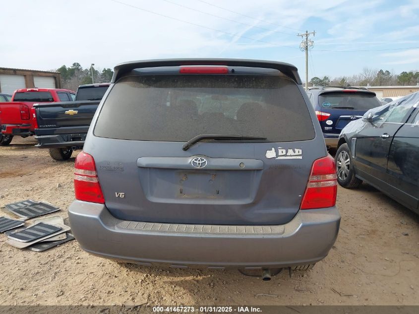 2002 Toyota Highlander Limited V6 VIN: JTEGF21A520046602 Lot: 41467273